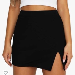 NWT canton walker black slit mini pencil skirt